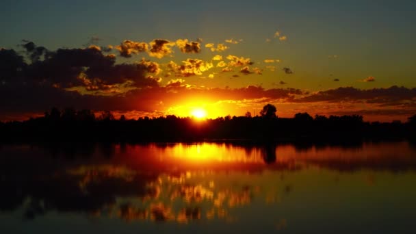 Landscape Sunrise Lake Timelapse — Stock Video