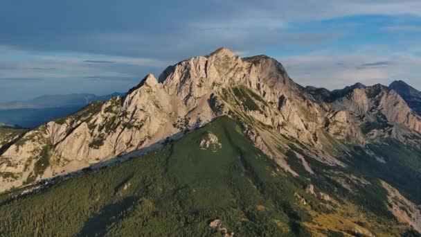 Luchtfoto Van Magische Berg Nationaal Park Sutjeska Hoogste Berg Van — Stockvideo