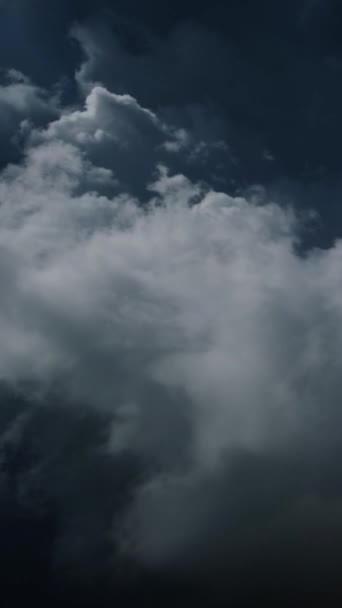 Veel Bliksem Tijdens Een Onweer Stormwolken Bewegen Snel Kijker Verticale — Stockvideo
