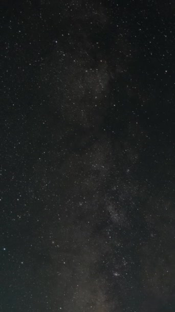 Céu Noturno Bonito Com Forma Leitosa Estrelas Amanhecer Timelapse Vídeo — Vídeo de Stock