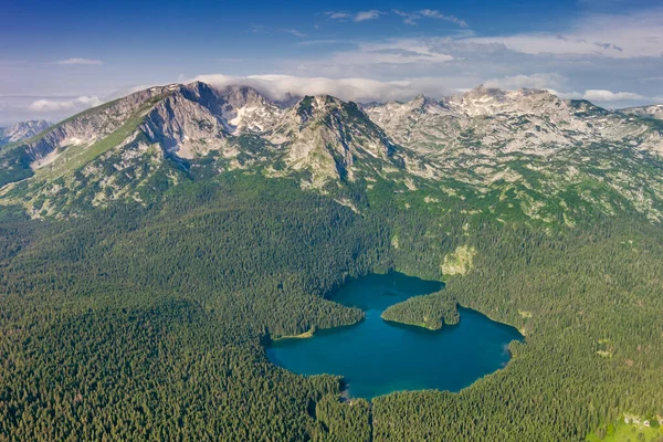 Aerial View Black Lake Durmitor Park Montenegro — Stock Photo, Image