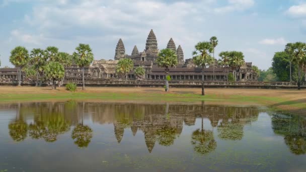 Angkor Wat Tempel Landschap Siem Reap Cambodja Timelapse — Stockvideo