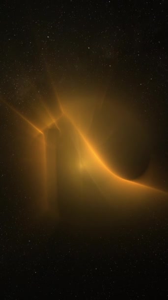 Abstrakt Gyllene Glöd Sfär Vetenskap Bakgrund Planetstrukturen För Digital Teknik — Stockvideo