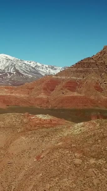 Letecká Krajina Pohoří Atlas Maroku Afrika Svislé Video — Stock video