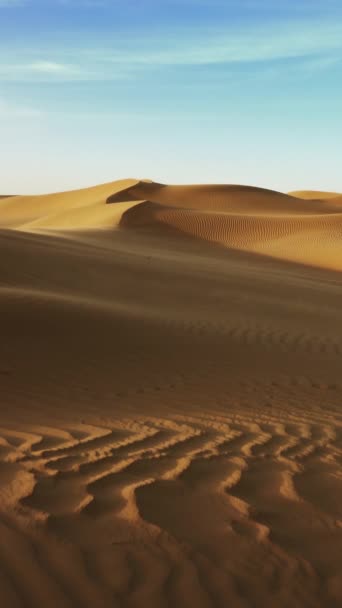 Arena Que Sopla Sobre Dunas Arena Viento Desierto Del Sahara — Vídeos de Stock