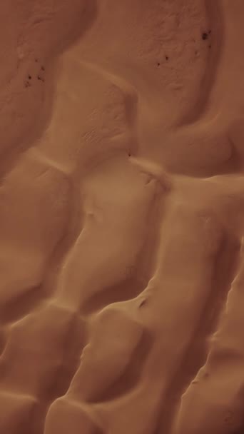 Вид Сверху Песчаные Дюны Пустыне Сахара Африка Вертикальное Видео — стоковое видео