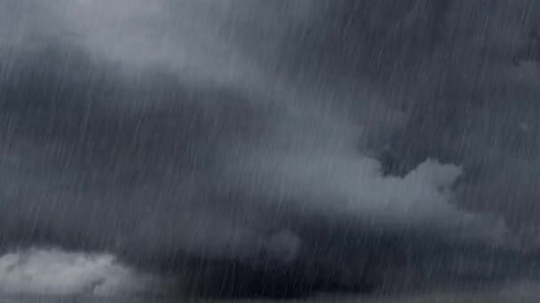 Nuvens Tempestade Escura Dramáticas Chuvas Fortes Timelapse — Vídeo de Stock