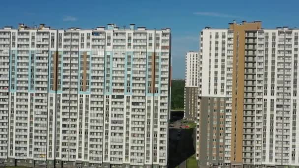Aerial View New Apartment Buildings Complex Residential Houses Neighborhood — Stock videók