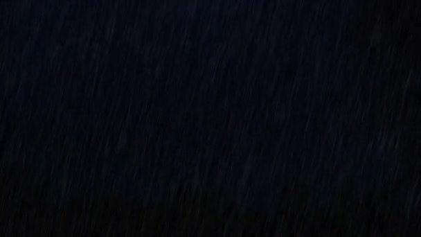Ночная Буря Великолепные Молнии Сильный Ливень Возле Реки — стоковое видео