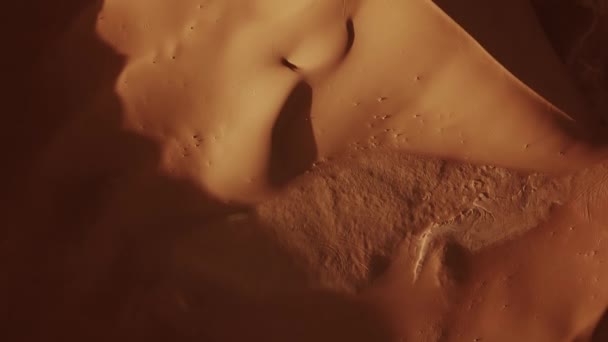 Flygfoto Ovanifrån Sanddyner Saharaöknen Afrika — Stockvideo