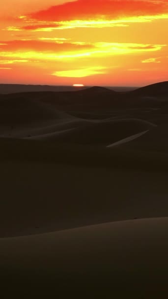 Sahra Çölü Nde Kum Tepeleri Olan Güzel Bir Manzara Gün — Stok video