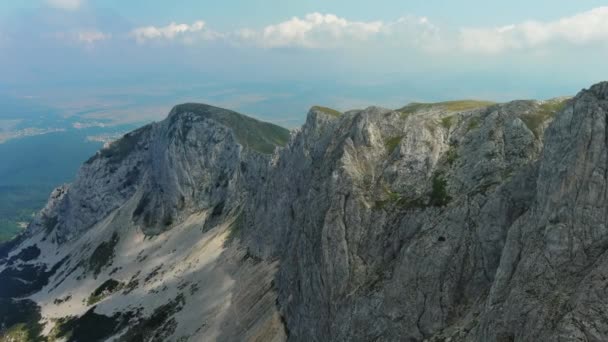 Volare Sulle Montagne Durmitor Parco Nazionale Durmitor Montenegro Bellissimo Paesaggio — Video Stock