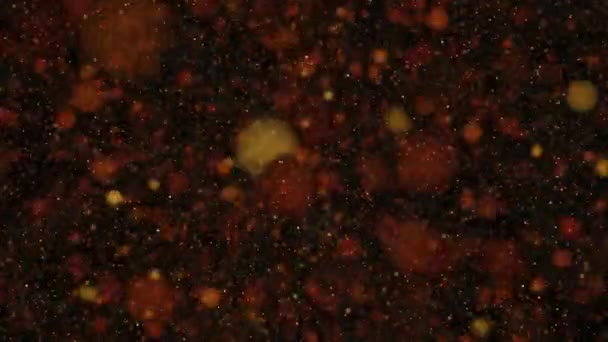 Particelle Giallo Oro Scintillante Arancione Astratto Sfondo Animazione Cgi — Video Stock