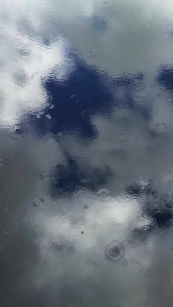 Vista Aerea Superiore Del Cielo Con Nuvole Riflesso Acqua Del — Video Stock