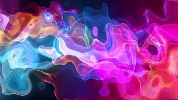 Abstract Multicolor Motion Background Shapes Waving Lines Seamless Loop — Stock Video