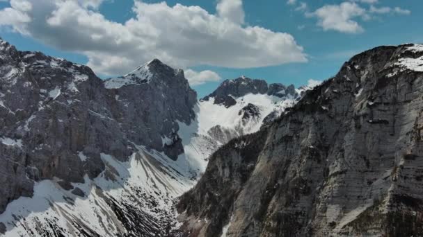 Luftaufnahme Atemberaubender Gipfel Den Julischen Alpen Triglav Nationalpark Slowenien — Stockvideo