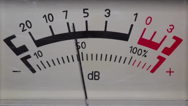 Decibel Meter Part Sound Equipment Macro Shot — Stock Video