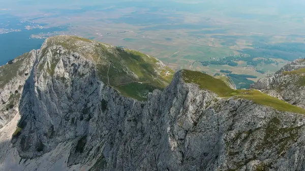 Pemandangan Udara Pegunungan Taman Durmitor Montenegro Stok Foto