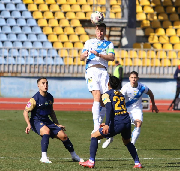 Uzhhorod Ucrania Marzo 2023 Sergii Sydorchuk Dynamo Kyiv Patea Una —  Fotos de Stock