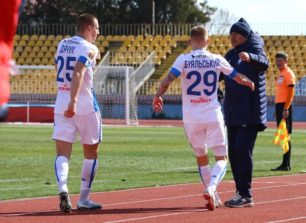 Oezjhorod Oekraïne Maart 2023 Dynamo Kiev Spelers Coach Mircea Lucescu — Stockfoto