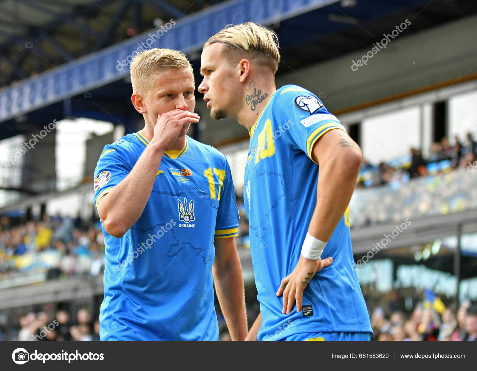 Prague Czechia October 2023 Oleksandr Zinchenko Mykhailo Mudryk Ukraine