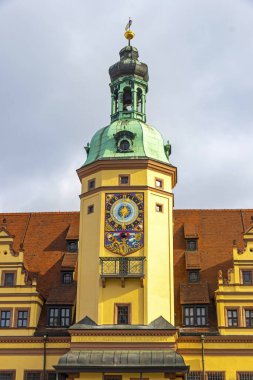 Leipzig, Almanya 'daki Markt Meydanı' ndaki Eski Belediye Binası (Almanca: Altes Rathaus)