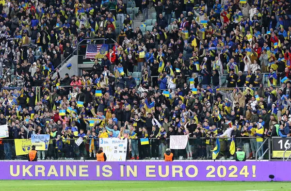 브로츠와프 폴란드 2024년 26일 Uefa 2024 플레이오프 우크라이나 아이슬란드 보이는 스톡 사진