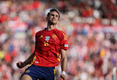 Berlin, Germany - June 15, 2024: Fabian Ruiz of Spain celebrates after scored a goal during the UEFA EURO 2024 group stage match Spain v Croatia at Olympiastadion in Berlin, Germany clipart