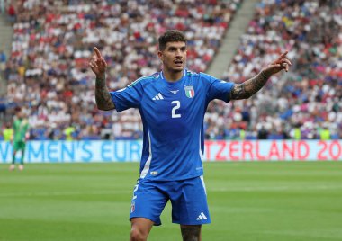 Berlin, Almanya - 29 Haziran 2024: İtalyan Giovanni Di Lorenzo, Almanya 'nın başkenti Berlin' deki Olympiastadion 'da oynanan 16.