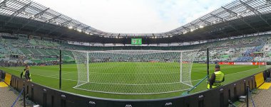 Wroclaw, Polonya - 28 Mayıs 2025: UEFA Konferans Ligi final maçı sırasında Wroclaw 'daki Stadion Wroclaw' ın panoramik görüntüsü