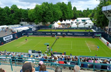 Berlin, Almanya - 16 Haziran 2025: Berlin 'deki WTA 500 Berlin Tenis Turnuvası sırasında Berlin' de Rot Weiss Tenis Kulübü 'nün (1.