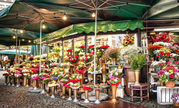 Blumenstand Plac Solny Der Nähe Des Zentralen Marktplatzes Breslau Herbst — Stockfoto