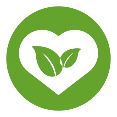 Çevre dostu ekoloji koruması ve aşk gezegeni fikri olan bir vektör logosu. Gezegen çevre tasarım simgesini kaydet