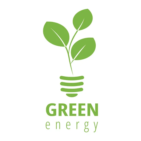 stock vector Eco friendly vector logotype with ecology protection and green energy idea. Save planet and prevent climate change environment concept design