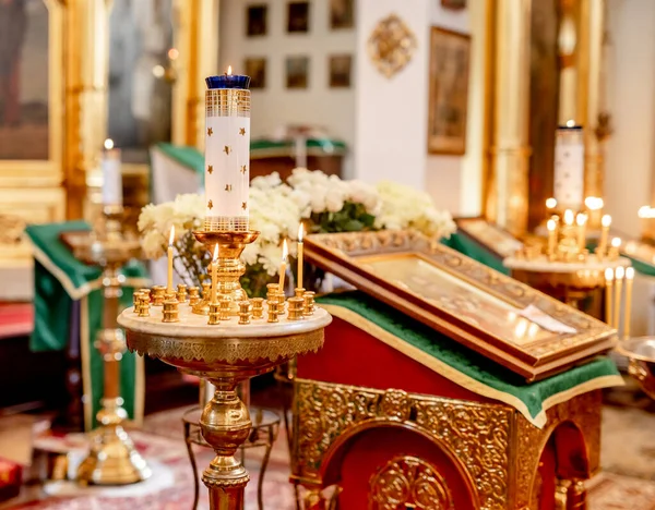 Příslušenství Pro Křest Dítěte Pravoslavném Kostele — Stock fotografie