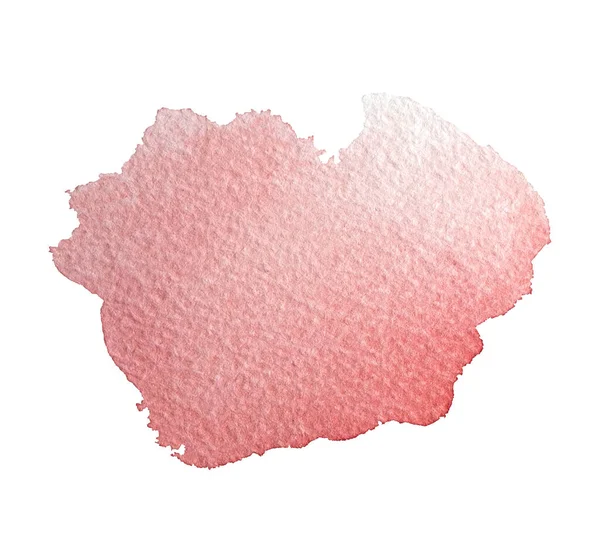 Contemporary Artistic Red Abstractive Watercolor Spot Isolated White Background — 图库照片