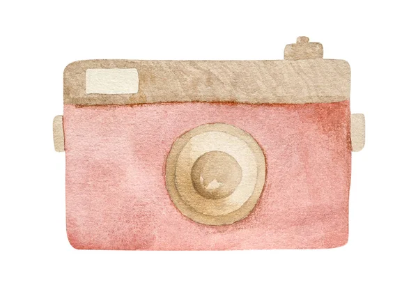 Educational Wooden Toy Photo Camera Infant Child Watercolor Painting Eco — Stock Photo, Image