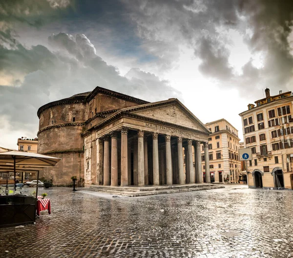 Panteão Roma Itália Panteão Famoso Monumento Cultura Romana Antiga Templo — Fotografia de Stock