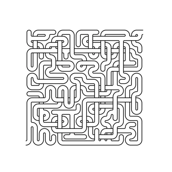 Vektor Labyrint Isolerad Vit Bakgrund Utbildning Logik Spel Labyrint För — Stock vektor