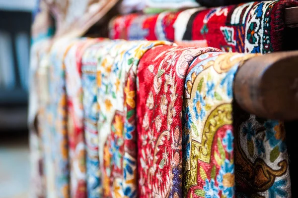 Bright bedspreads souvenirs on the Turkish market