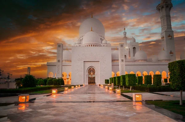 Abu Dhabi Sheikh Zayed White Mosque Uae — Stock Photo, Image