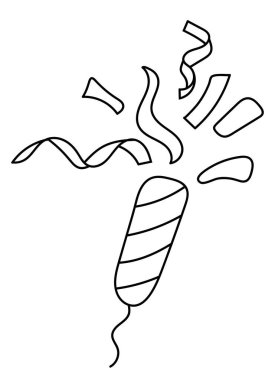 Çocuklar için Boyama Sayfası: Tatil Krakeri, Çocuk Yaratıcılığına ilham vermek için tasarlanmış Vektör Resimleri içeren yaratıcı bir boyama kitabıdır