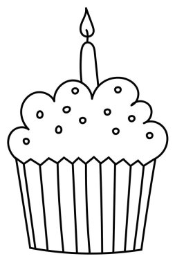 Çocuklar için Boyama Sayfası, Bayram İçin Kapkek Başlıklı, Yaratıcı Renklendirme Kitabı ile Çocuk Yaratıcılığını Destekliyor