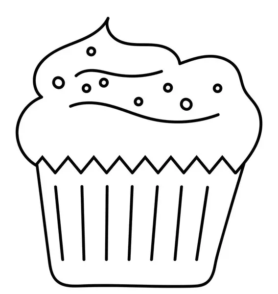 Dieses Malbuch Für Kinder Mit Dem Titel Cupcake Holiday Fördert — Stockvektor