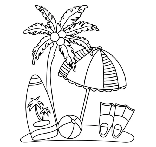 100,000 Beach coloring page Vector Images | Depositphotos