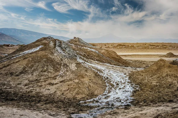 Active Mud Volcano Draught Mudflow Gobustan National Park Azerbaijan — Stock Photo, Image