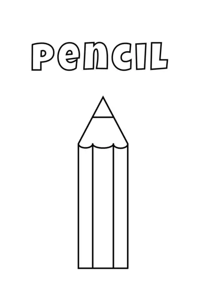 Coloring Thick Lines Very Little Ones Pencil Coloring Page — Stock Vector