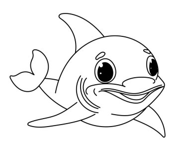 Anaokulları için Deniz Boyama Kitabı Sayfası Eğlenceli Bir Etkinliktir