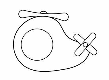 Coloring Page For The Little Ones Features Helicopter clipart