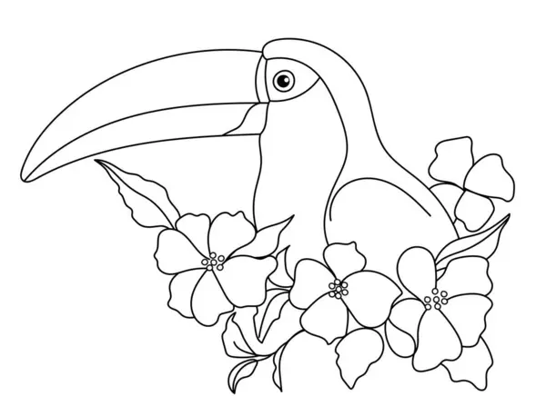 Coloriage Dukan Oiseau Est Une Activité Engageante Pour Les Enfants — Image vectorielle